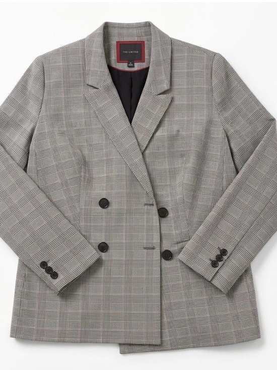 The Limited Jackets & Blazers - The Limited Women's Gray Checkered Blazer 12